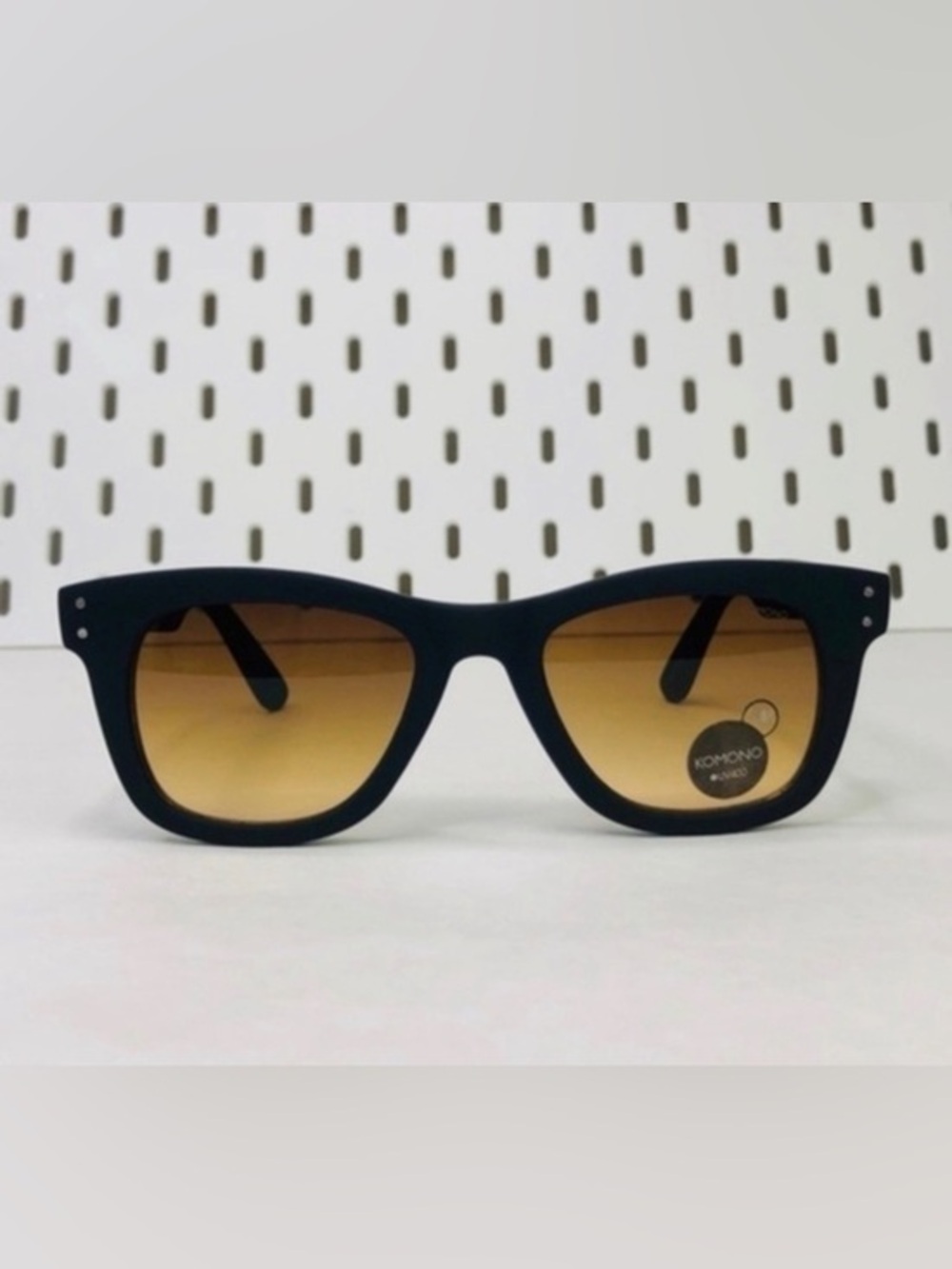 Komono New Allen Black Rubber Sunglasses NEW